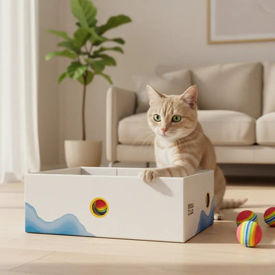 Juguete X 4 Pelotas Divertidas Suaves Arcoíris Para Gato Multicolor - Miau Club