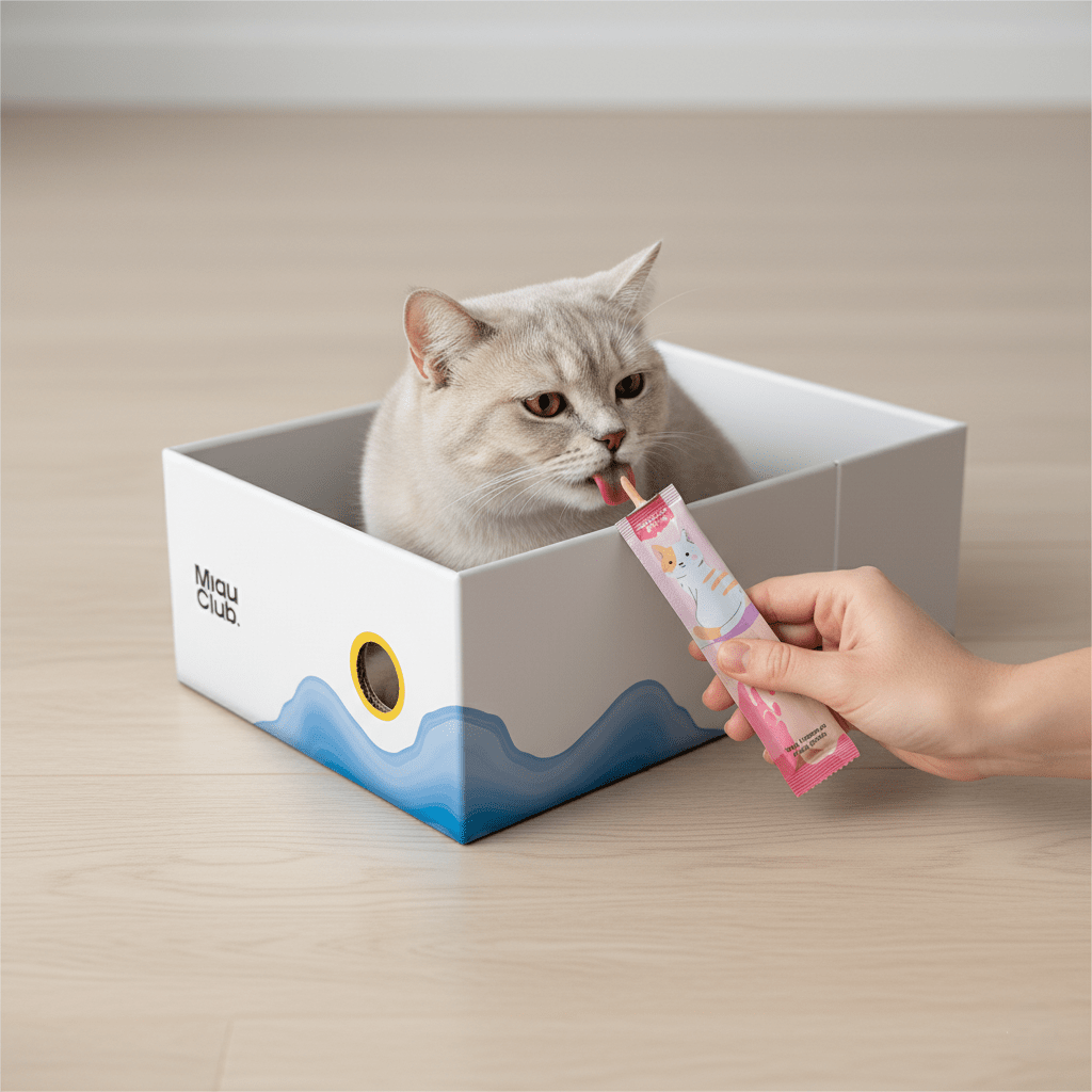 Snack cremoso para gatos sabor a Salmon X 5und - Miau Club