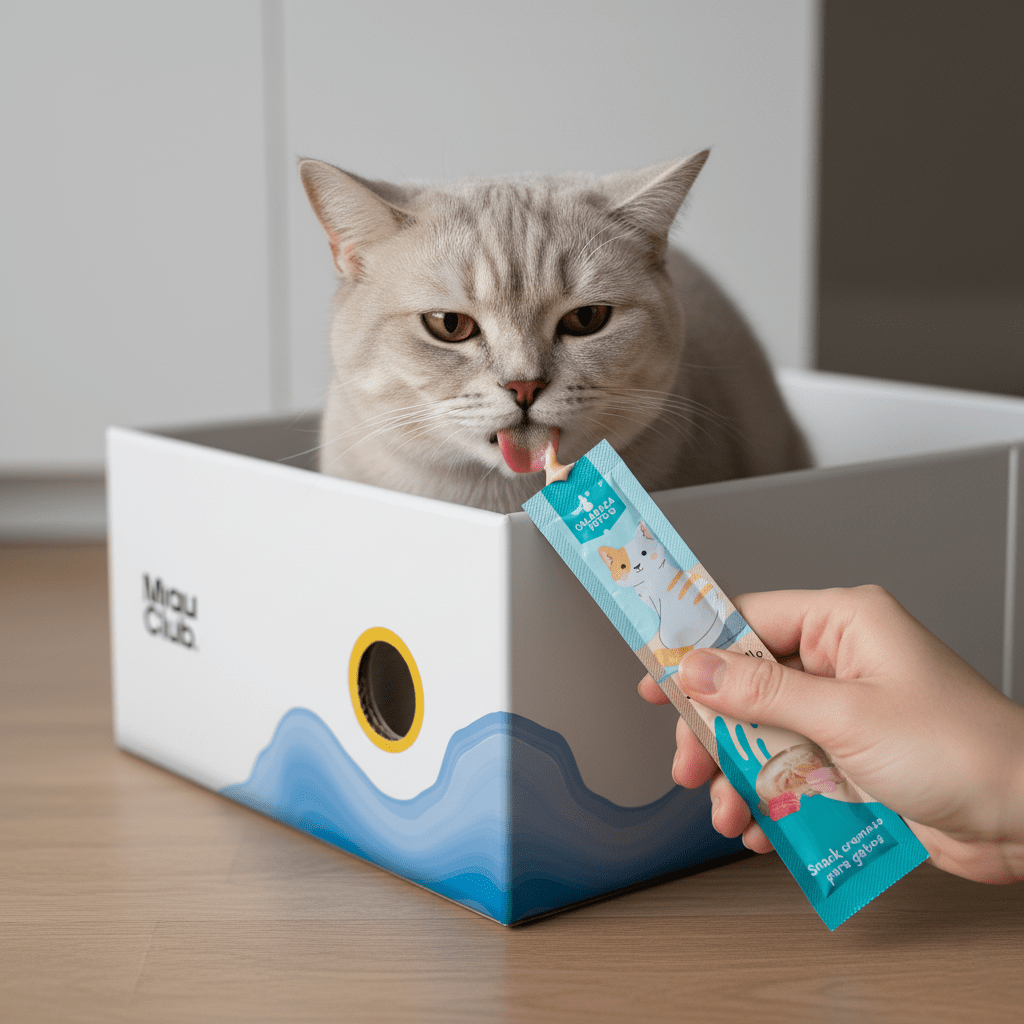 Snack cremoso para gatos sabor a Pollo & Atún X 5und - Miau Club