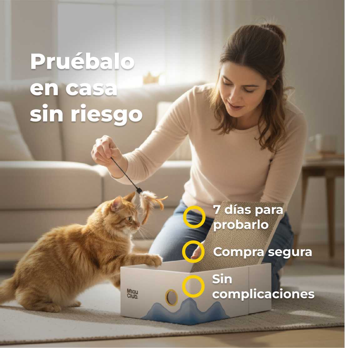 El rascador que tu gato sí va a usar | Salva tus muebles - Miau Club