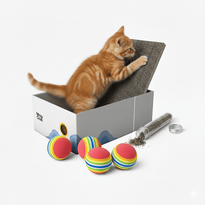 Combo Rasca Feliz 🤗 (Rascador + Set pelotas + Catnip) - Miau Club