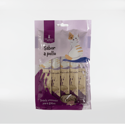 Snack cremoso para gatos sabor a Pollo X 5und - Miau Club