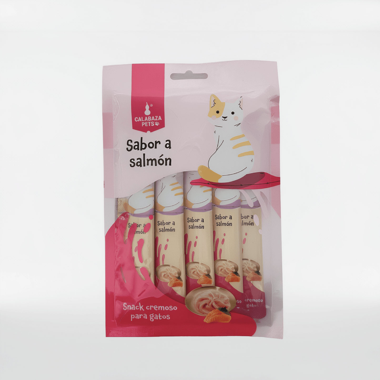 Snack cremoso para gatos sabor a Salmon X 5und - Miau Club