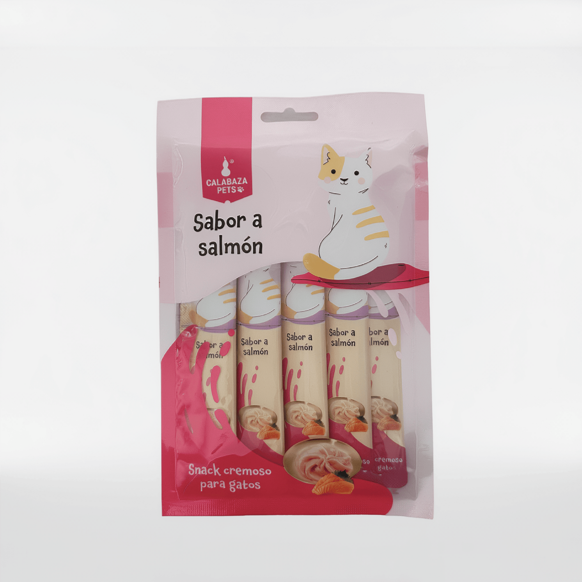 Snack cremoso para gatos sabor a Salmon X 5und - Miau Club