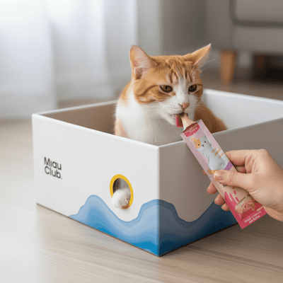 Snack cremoso para gatos sabor a Salmon X 5und - Miau Club