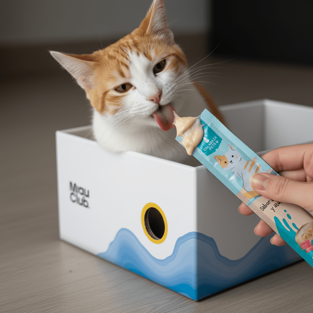 Snack cremoso para gatos sabor a Pollo & Atún X 5und. - Miau Club