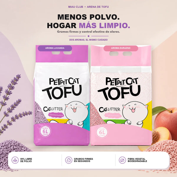 Arena de Tofu para un hogar más limpio